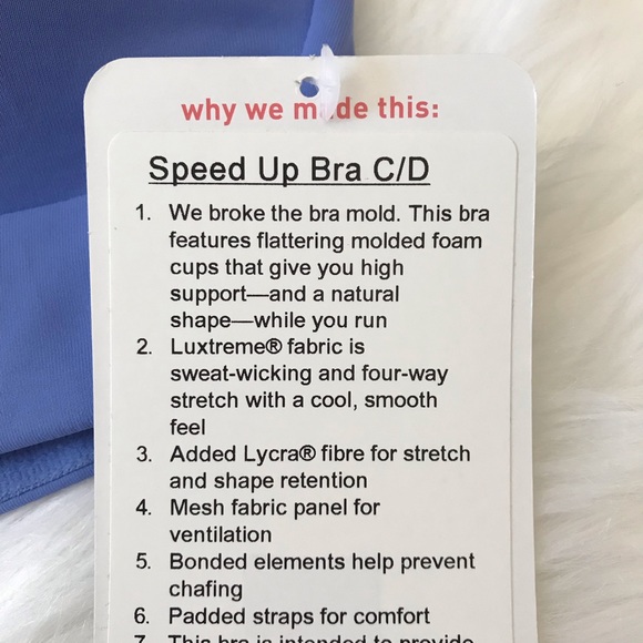 Speed up bra for c\d cups light horizon lululemon - Picture 4 of 6